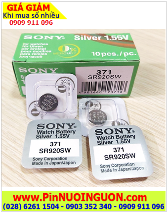 Sony SR920SW _Pin 371; Pin đồng hồ 1.55v Silver Oxide Sony SR920SW _Pin 371